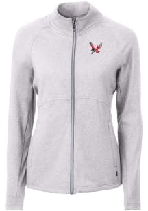 Cutter and Buck Eastern Washington Eagles Womens Grey Adapt Eco Knit Light Weight Jacket