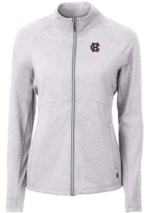 Cutter and Buck Holy Cross Crusaders Womens Grey Adapt Eco Knit Light Weight Jacket