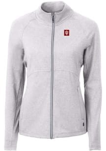 Cutter and Buck Indiana Hoosiers Womens Grey Adapt Eco Knit Light Weight Jacket