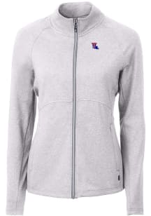 Cutter and Buck Louisiana Tech Bulldogs Womens Grey Adapt Eco Knit Light Weight Jacket