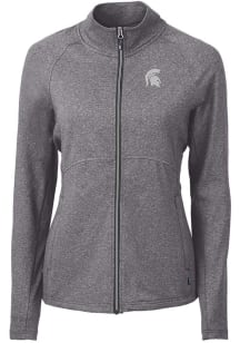 Cutter and Buck Michigan State Spartans Womens Black Adapt Eco Knit Light Weight Jacket