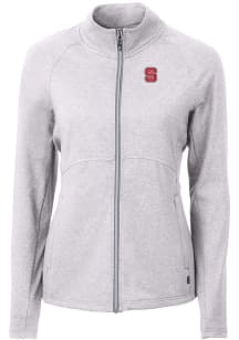Cutter and Buck NC State Wolfpack Womens Grey Adapt Eco Knit Light Weight Jacket