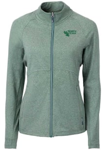 Cutter and Buck North Texas Mean Green Womens Green Adapt Eco Knit Light Weight Jacket
