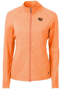 Cutter and Buck Oregon State Beavers Womens Orange Adapt Eco Knit Light Weight Jacket