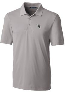 Cutter and Buck Chicago White Sox Mens Grey Forge Stretch Short Sleeve Polo