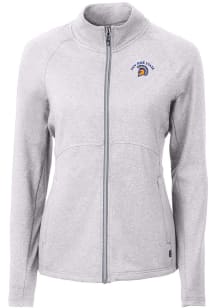 Cutter and Buck San Jose State Spartans Womens Grey Adapt Eco Knit Light Weight Jacket