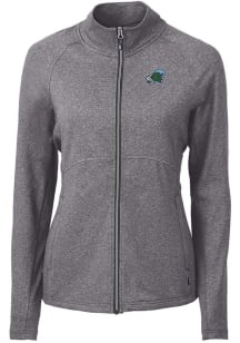Cutter and Buck Tulane Green Wave Womens Black Adapt Eco Knit Light Weight Jacket