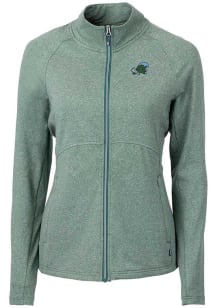 Cutter and Buck Tulane Green Wave Womens Green Adapt Eco Knit Light Weight Jacket