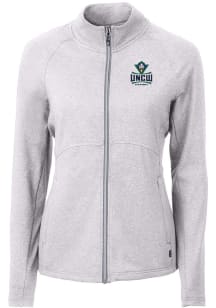 Cutter and Buck UNCW Seahawks Womens Grey Adapt Eco Knit Light Weight Jacket