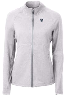 Cutter and Buck Villanova Wildcats Womens Grey Adapt Eco Knit Light Weight Jacket