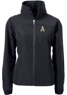 Cutter and Buck Appalachian State Mountaineers Womens Black Charter Eco Light Weight Jacket
