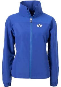 Cutter and Buck BYU Cougars Womens Blue Charter Eco Light Weight Jacket