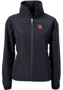 Cutter and Buck Houston Cougars Womens Black Charter Eco Light Weight Jacket