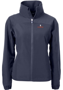 Cutter and Buck Illinois Fighting Illini Womens Navy Blue Charter Eco Light Weight Jacket