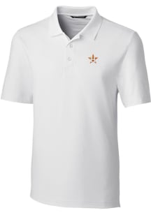 Cutter and Buck Houston Astros Mens White Forge Stretch Short Sleeve Polo