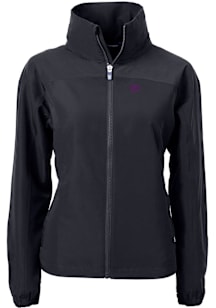Cutter and Buck K-State Wildcats Womens Black Charter Eco Light Weight Jacket