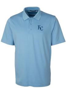 Cutter and Buck Kansas City Royals Mens Blue Forge Stretch Short Sleeve Polo
