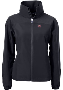 Cutter and Buck Miami RedHawks Womens Black Charter Eco Light Weight Jacket