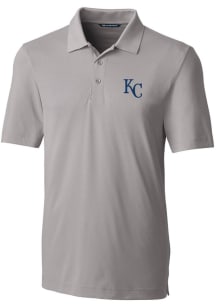 Cutter and Buck Kansas City Royals Mens Grey Forge Stretch Short Sleeve Polo