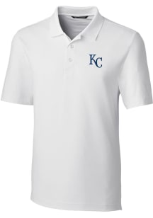 Cutter and Buck Kansas City Royals Mens White Forge Stretch Short Sleeve Polo