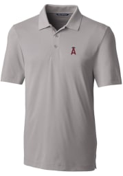 Cutter and Buck Los Angeles Angels Mens Grey Forge Stretch Short Sleeve Polo