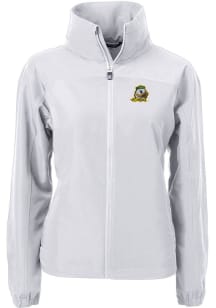 Womens Oregon Ducks Grey Cutter and Buck Charter Eco Light Weight Jacket