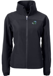 Cutter and Buck Tulane Green Wave Womens Black Charter Eco Light Weight Jacket
