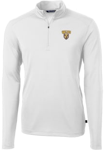 Cutter and Buck Valparaiso Beacons Mens White Virtue Long Sleeve 1/4 Zip Pullover