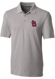 Cutter and Buck St Louis Cardinals Mens Grey Forge Stretch Short Sleeve Polo