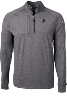 Cutter and Buck Iowa State Cyclones Mens Black Adapt Heathered Stretch Long Sleeve 1/4 Zip Pullo..
