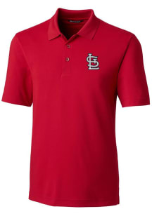 Cutter and Buck St Louis Cardinals Mens Red Forge Stretch Short Sleeve Polo