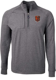 Cutter and Buck Cleveland Browns Mens Black Adapt Heathered Long Sleeve 1/4 Zip Pullover