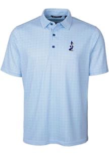 Cutter and Buck Creighton Bluejays Mens Blue Pike Double Dot Short Sleeve Polo