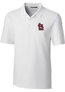 Cutter and Buck St Louis Cardinals Mens White Forge Stretch Short Sleeve Polo