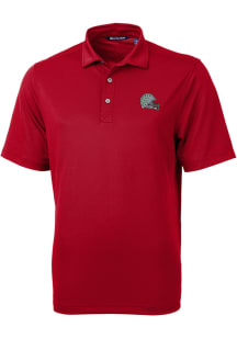 Mens Ohio State Buckeyes Red Cutter and Buck Virtue Style Short Sleeve Polo Shirt