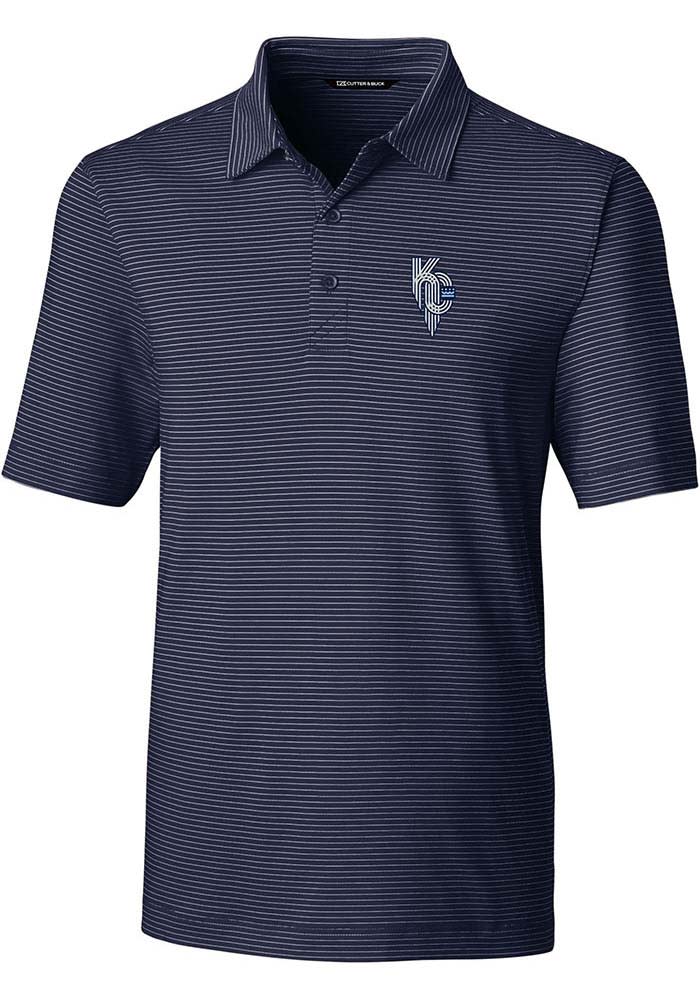 Men's Kansas City Royals Cutter & Buck White Forge Stretch Polo