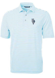 Cutter and Buck Kansas City Royals Mens Light Blue City Connect Virtue Eco Pique Big and Tall Po..