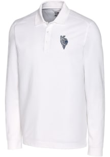 Cutter and Buck Kansas City Royals Mens White City Connect Advantage Pique Long Sleeve Big and T..