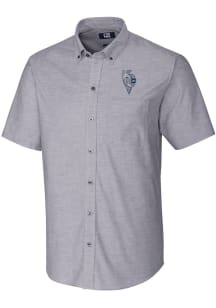Cutter and Buck Kansas City Royals Mens Charcoal City Connect Stretch Oxford Big and Tall T-Shir..