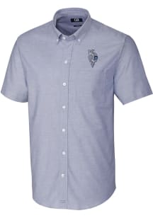 Cutter and Buck Kansas City Royals Mens Light Blue City Connect Stretch Oxford Big and Tall T-Sh..