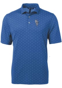 Cutter and Buck Kansas City Royals Mens Blue City Connect Virtue Eco Pique Tle Short Sleeve Polo