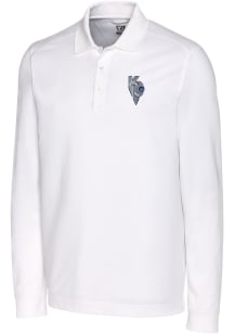 Cutter and Buck Kansas City Royals Mens White City Connect Advantage Long Sleeve Polo Shirt
