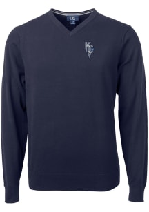 Cutter and Buck Kansas City Royals Mens Navy Blue City Connect Lakemont Long Sleeve Sweater