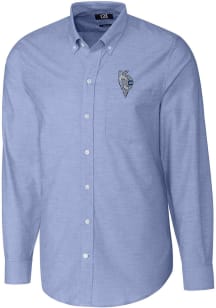 Cutter and Buck Kansas City Royals Mens Blue City Connect Stretch Oxford Long Sleeve Dress Shirt