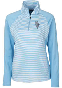 Cutter and Buck Kansas City Royals Womens Light Blue City Connect Forge 1/4 Zip Pullover