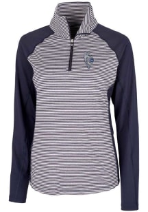 Cutter and Buck Kansas City Royals Womens Navy Blue City Connect Forge 1/4 Zip Pullover