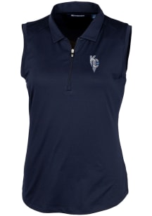Cutter and Buck Kansas City Royals Womens Navy Blue City Connect Forge Polo Shirt