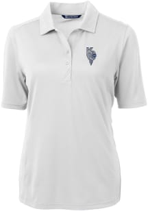 Cutter and Buck Kansas City Royals Womens White City Connect Virtue Eco Pique Short Sleeve Polo ..
