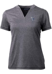 Cutter and Buck Kansas City Royals Womens Charcoal City Connect Forge Short Sleeve T-Shirt