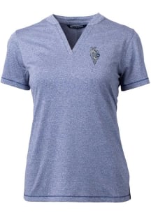 Cutter and Buck Kansas City Royals Womens Blue City Connect Forge Short Sleeve T-Shirt